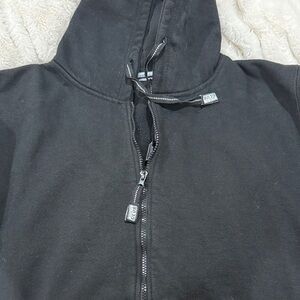 Men's Black Zip-Up Sweater